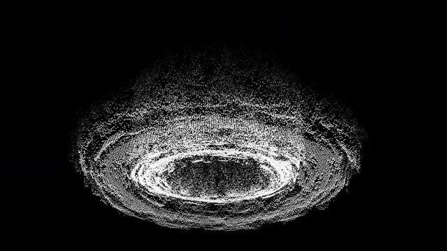 Animated Disintegrating Particle Vortex - Alpha (4K)