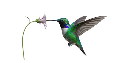 Fototapeta premium Hummingbird Drinking Nectar from Flower