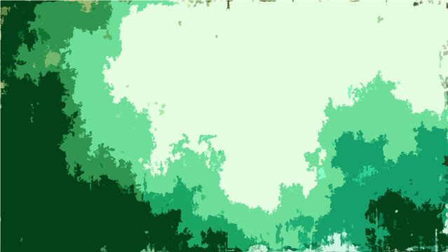 Abstract graphic nature of varying shades of green, natural pattern and shapes. Green composition artistic expression, tranquil representation and earth element.