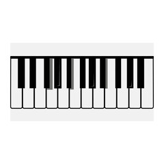 Fototapeta premium Piano keyboard keys musical instrument illustration