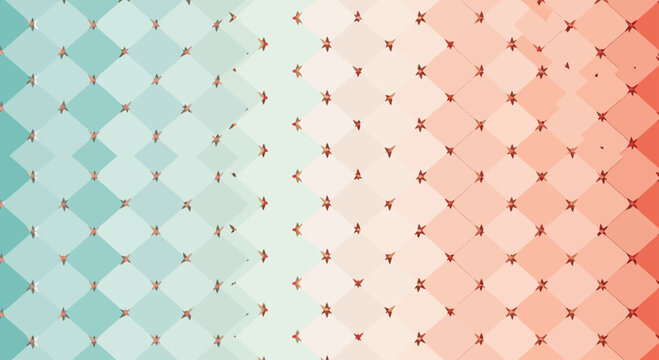 Gradient diamond pattern with scattered star shapes