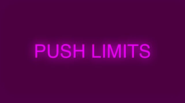 Push limits bold typography motion purple background