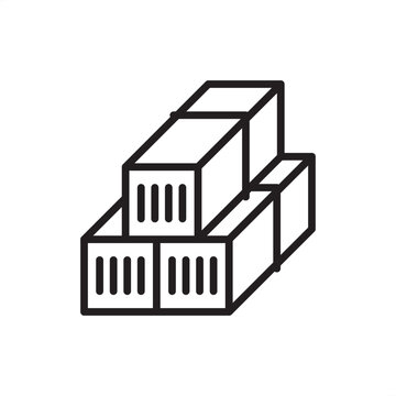 Container lashing icon symbolizing cargo securing, representing twistlock hardware, turnbuckle tools, lashing rod gear, deck fastening systems, and industrial maritime transport safety logistics.