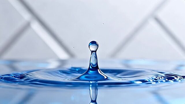 Water droplet creating crown splash