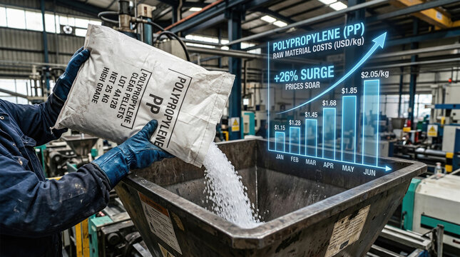 Industrial materials plastics price surges impact manufacturing as polypropylene costs rise sharply affecting production expenses and supply chain