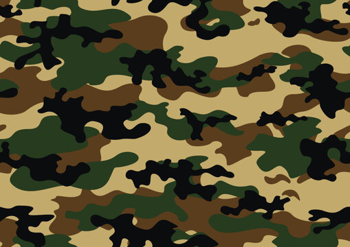 
Camouflage military pattern forest texture classic army print for clothing, paper