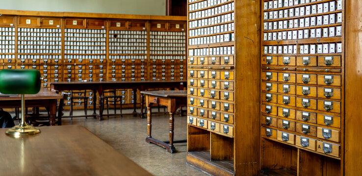 Library Or Archive Reference Card Catalog.