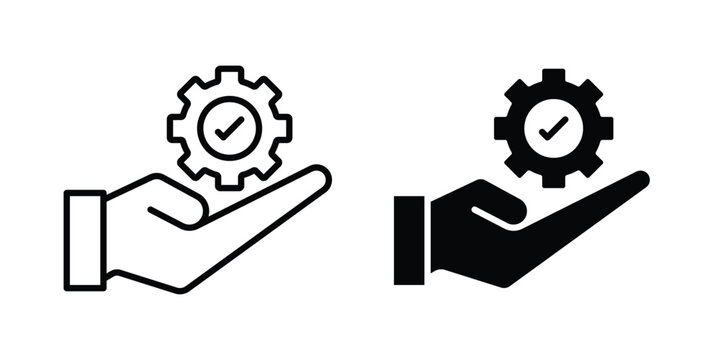 Service offer icon outline pictogram. Flat Symbols.
