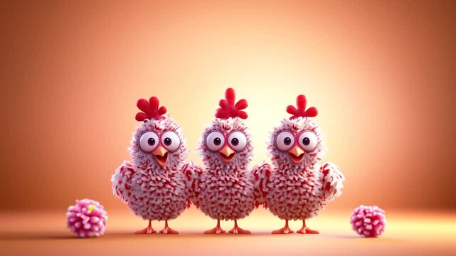 A Thanksgiving party with a dancing turkey, surrounded by a festive atmosphere, an animated video for greeting cards and celebrations, set against a vibrant orange background.