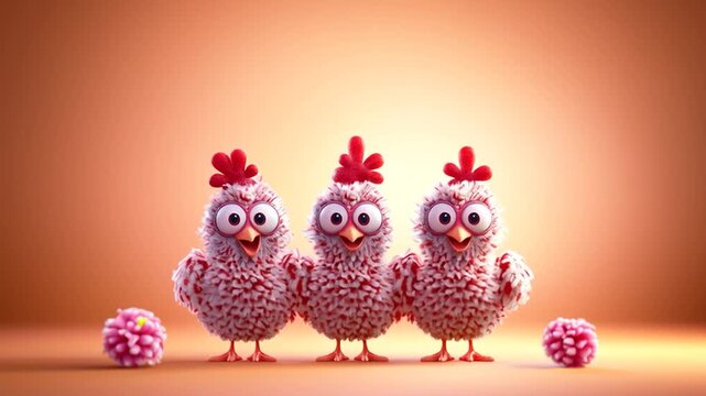 A Thanksgiving party with a dancing turkey, surrounded by a festive atmosphere, an animated video for greeting cards and celebrations, set against a vibrant orange background.