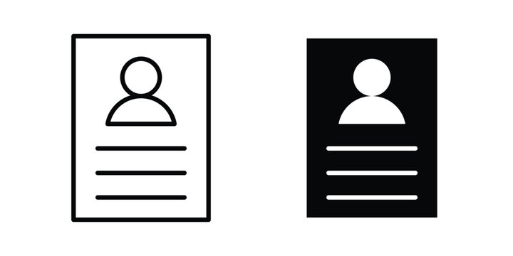 user id icon outline pictogram. Flat Symbols.