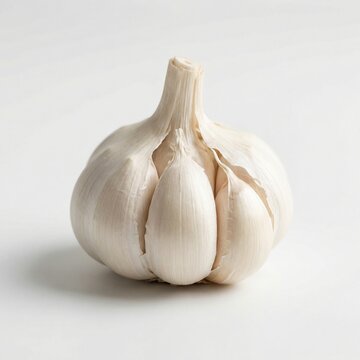 Fresh garlic isolated on white background