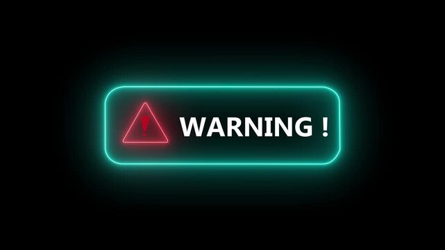 System hacked warning alert concept on the transparent background. virus, spyware, scam or Malicious software. Cyber security and cybercrime. Motion graphics of warning concept. HD motion video .