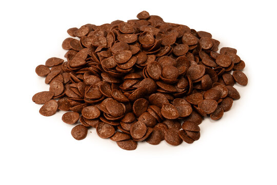 Corn-flakes background and texture. Chocolate cereal.