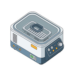 Fototapeta premium Ultrasonic Cleaner Device Isometric Illustration - Cleaning Technology