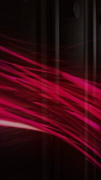 Vertical video: Magenta streak starting at right, sweeping panels, showing fastener for tech design
