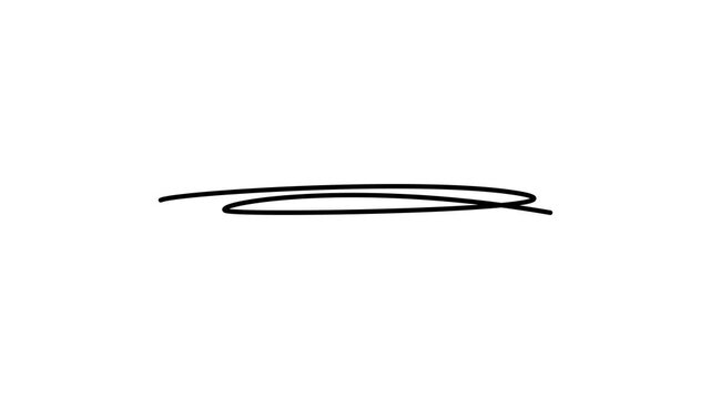 curved underline animation. highlight line stock, scribbles line