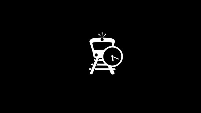 animation of train time sign.