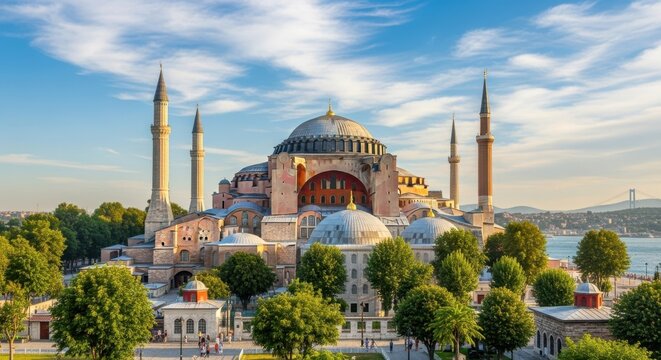Hagia sophia mosque landmark istanbul turkey historic architecture