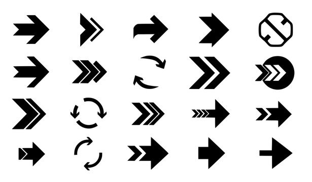 Hand drawn arrow doodle vector set with sketch style directional arrows and creative navigation symbols collection