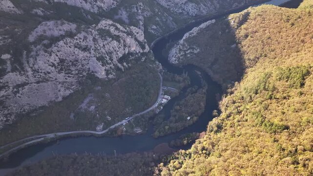 Radmanove Mlinice Nature Park River Aerial