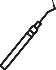 Naklejka premium Premium High-Resolution Dental Probe Icon with Pointed Tip for Medical Professionals, Dental Clinics, Oral Health Education, Patient Consultations, Dental Software UI, Medical Training