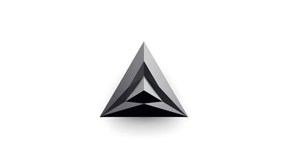 Fototapeta premium A modern triangular logo with a sleek design on a white background
