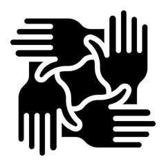 Obraz premium Belonging icon glyph style vector graphic illustration. Suitable for website design, app, template.
