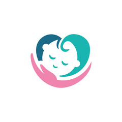 Obraz premium Caring Hands Embrace Baby Symbol of Love and Protection.