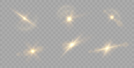 Starburst sparkle glow PNG transparent background, shining flare burst, glitter beam, bright flash, abstract futuristic lens flare effect, magic illumination design © Olha