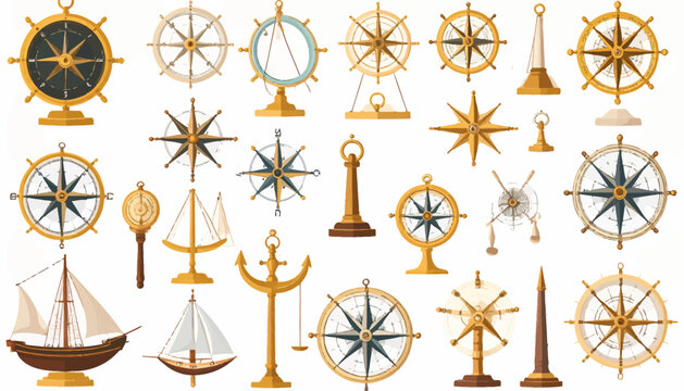 Vintage Navigation Instruments Compass Collection.