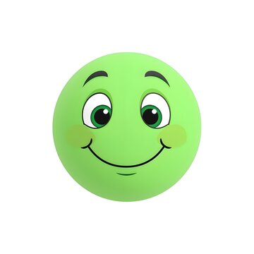 smiling green smiley face