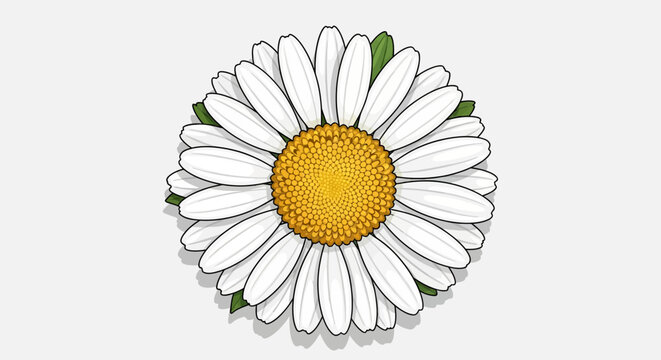 A large white daisy flower with yellow center.