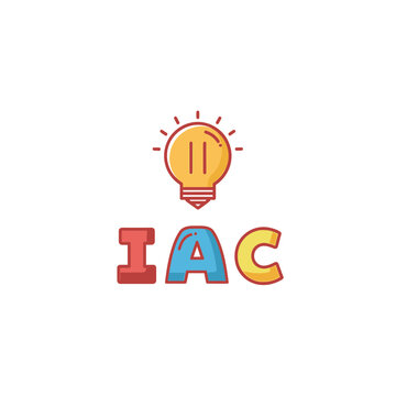 Creative IAC Logo with Light Bulb Symbol for Innovation and Ideas