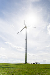 Fototapeta premium Wind turbines in Germany. Renewable energy