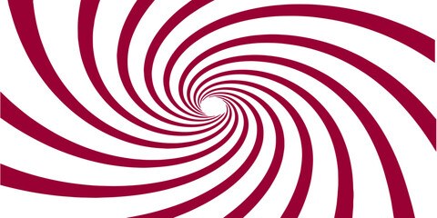Fototapeta premium Abstract spiral swirl background with red and black curved lines vortex pattern modern design illustration