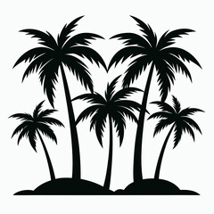 Fototapeta premium palm trees silhouette
