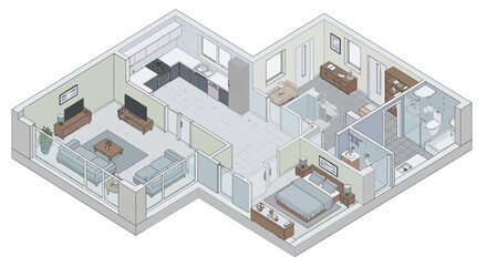 Obraz premium Apartment Floor Plan Layout.