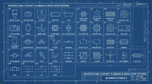 Blueprint of electronic circuit board.