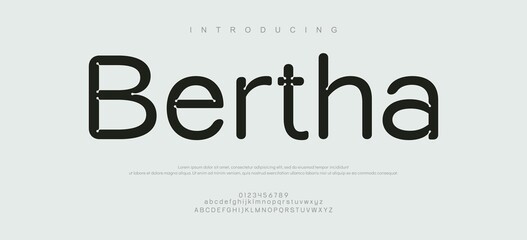 Obraz premium Introducing Bertha Font Typeface Design