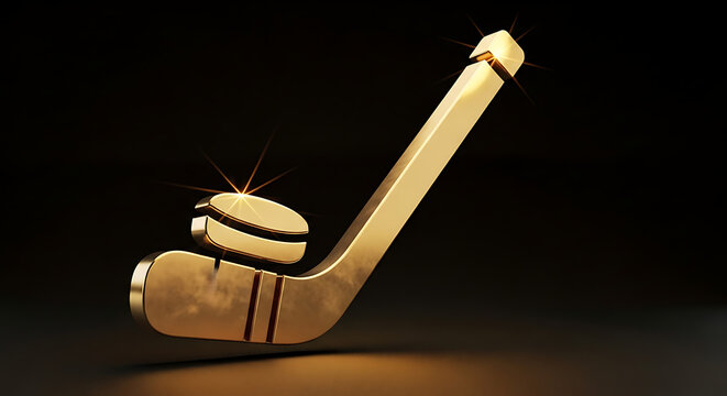 Golden hurling stick and sliotar a traditional irish sport's emblem