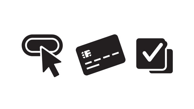 Vector Illustration Of Online Payment Icons For E-Commerce And Banking Concept Isolated On Transparent Background
