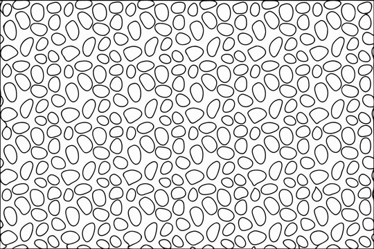 Abstract pattern of organic shapes resembling pebbles or stones