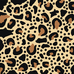 Cute Leopard skin fabric print pattern background beauty wild nature wallpaper © Aditya Agustian yp