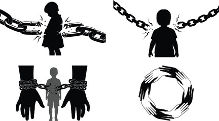 Breaking chains: symbolizing freedom and liberation from constraints © Md:Mominul Islam