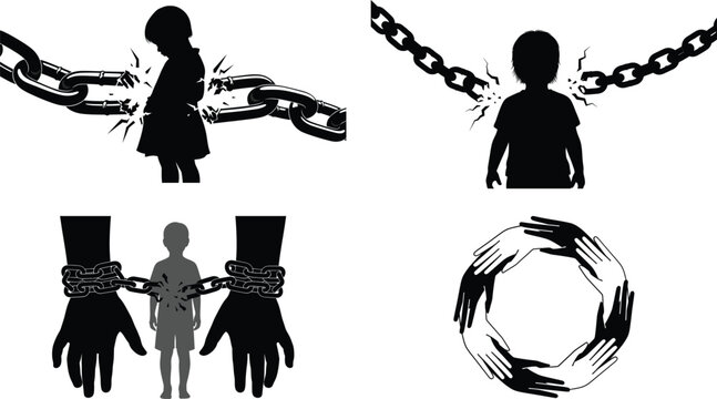 Breaking chains: symbolizing freedom and liberation from constraints