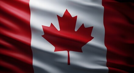 Fototapeta premium Canada day 2026 vibrant canadian flag waving celebrating independence day