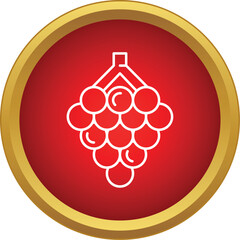 Fototapeta premium Grapes icon representing healthy food and wine production