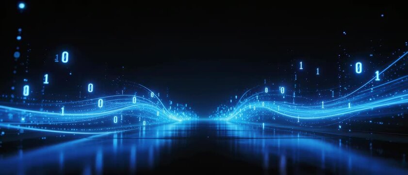 Abstract Data Flow Visualization from a Perspective View in a Dark Tech Environment