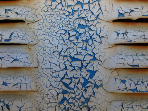 Cracked Blue and White Macro Texture